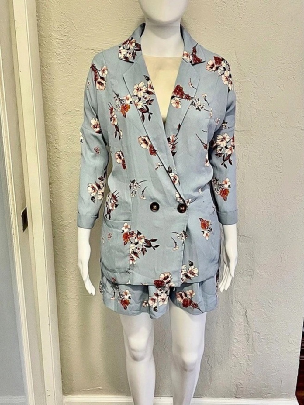 Floral Blazer & Shorts 40Set
